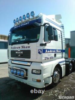 Roof Bar + LED + Spot Lights For MAN TGX Euro6 2015+ XLX Truck Stainless Steel