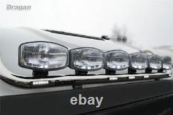 Roof Bar + LED + Spot Lights For MAN TGX Euro6 2015+ XLX Truck Stainless Steel