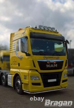 Roof Bar + LED + Spot Lights For MAN TGX Euro6 2015+ XLX Truck Stainless Steel