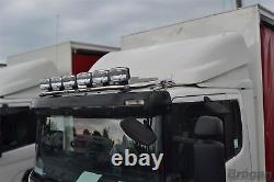 Roof Bar + LEDs + LED Spots For Mercedes Axor Low Cab Stainless Steel Truck