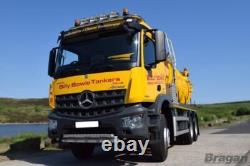 Roof Bar + LEDs + LED Spots For Mercedes Axor Low Cab Stainless Steel Truck