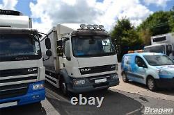 Roof Bar + LEDs + Spot Lights For DAF LF Pre 2014 Stainless Steel Truck Front