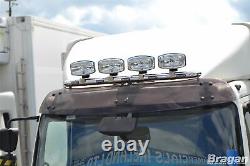 Roof Bar + LEDs + Spot Lights For DAF LF Pre 2014 Stainless Steel Truck Front