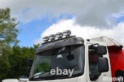 Roof Bar + LEDs + Spot Lights For DAF LF Pre 2014 Stainless Steel Truck Front