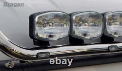 Roof Bar + LEDs + Spot Lights For Iveco Trakker Low Cab Truck Stainless Steel