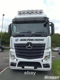 Roof Bar NB To Fit Mercedes Actros MP4 Trucks Polished Stainless Steel Front