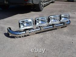 Roof Bar + Spot Lamps For Mitsubishi Canter CHROME Stainless Steel Truck Light