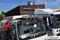 Roof Light Bar BLACK + White LEDs For Foden Alpha Low Cab Stainless Steel Truck