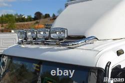 Roof Spot Light Bar For Iveco Eurocargo Flat Low Cab Stainless Steel Front Truck
