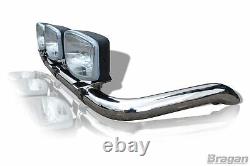 Roof Spot Light Bar For Iveco Eurocargo Flat Low Cab Stainless Steel Front Truck