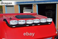 Roof Spot Light Bar For Mercedes Arocs BigSpace Cab BLACK Stainless Steel Truck