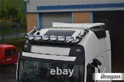 Roof Spot Light Bar For Volvo FH4 Globetrotter XL BLACK Stainless Steel Truck