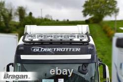 Roof Spot Light Bar For Volvo FH4 Globetrotter XL BLACK Stainless Steel Truck