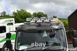Roof Spot Light Bar + LEDs For Iveco Eurocargo Front Lorry Truck Stainless Steel