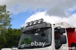 Roof Spot Light Bar + LEDs For Mercedes Atego Front Lamps Stainless Steel Truck