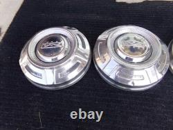 SET 4 1967-1977 OEM FORD TRUCK F250 3/4 TON Stainless Steel HUBCAPS HUB CAPS 12