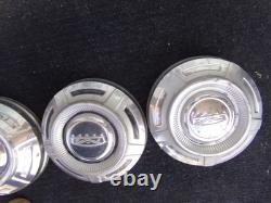 SET 4 1967-1977 OEM FORD TRUCK F250 3/4 TON Stainless Steel HUBCAPS HUB CAPS 12