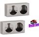 Set Of Two Double Round Stainless Steel Light Boxes For Truck Body