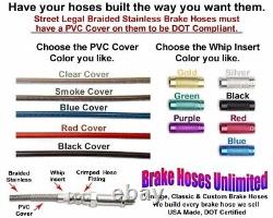 STAINLESS BRAKE HOSE SET Ford Truck F150, 4x4, Standard Cab 1978 with 4 Lift