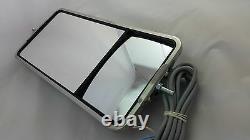 S/S Westcoast Heated mirror with spotter and Amber LED light. Truck, Bus, Van, Ute