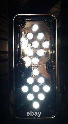 S/S Westcoast Heated mirror with spotter and Clear LED light. Truck, Bus, Van, Ute