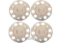 Scania Truck And Bus Universal Stainless Steel 22.5 Wheel Covers 4 Pcs. Logo