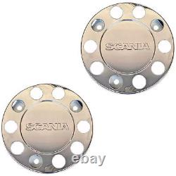 Scania Truck / Bus Universal Stainless Steel 22.5 Wheel Covers 4 Pcs