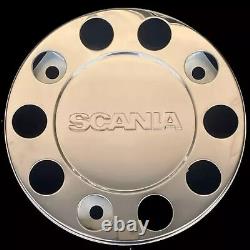 Scania Truck / Bus Universal Stainless Steel 22.5 Wheel Covers 4 Pcs