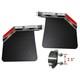 Semi Truck Angled Stainless Steel Spring Loaded Mudflap Hanger Kit 2.5& Mudflap