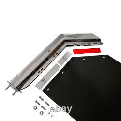 Semi Truck Angled Stainless Steel Spring Loaded Mudflap Hanger Kit 2.5& Mudflap