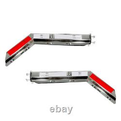 Semi Truck Angled Stainless Steel Spring Loaded Mudflap Hanger Kit 2.5& Mudflap