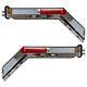 Semi Truck Spring Loaded Mud Flap Hanger Angled Stainless Steel Rh & Lh 1.125