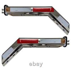 Semi Truck Spring Loaded Mud Flap Hanger Angled Stainless Steel RH & LH 2.5