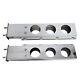 Semi Truck Stainless Steel Mud Flap Hangers With 4 Light Cut Out 2.5 Spacing