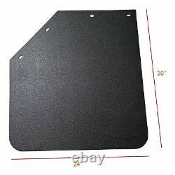 Semi Truck Stainless Steel Spring Loaded 2430 Mudflap & 2.5 Angled Hanger Kit