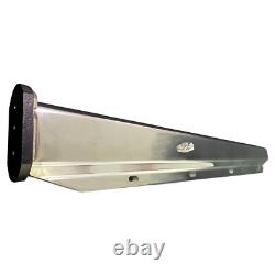 Semi Truck Straight Spring Loaded Mud Flap Hanger Stainless Steel RH & LH 1.125