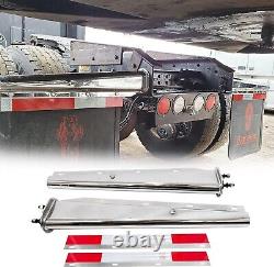 Semi Truck Straight Spring Loaded Mud Flap Hanger Stainless Steel RH & LH 2.5