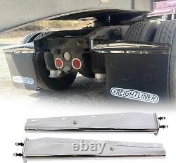 Semi Truck Straight Spring Loaded Mud Flap Hanger Stainless Steel RH & LH 2.5