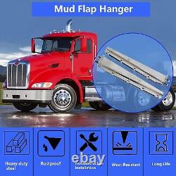 Semi Truck Straight Spring Loaded Mud Flap Hanger Stainless Steel RH & LH 2.5