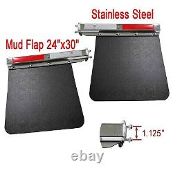 Semi Truck Trailer Duty Mud Flap 24x30& Stainless Steel Straight Loaded Hanger