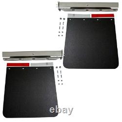 Semi Truck Trailer Mud Flap 24x24 & 2.5Stainless Steel Straight Loaded Hanger