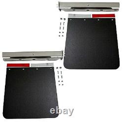 Semi Truck Trailer Mud Flap 24x24 & 2.5Stainless Steel Straight Loaded Hanger