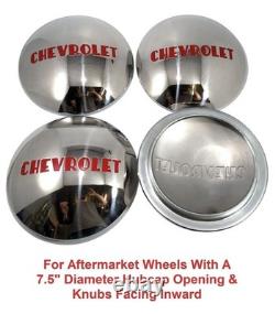 (Set/4) Hubcaps For 1947-1953 Chevy Truck with 7.5 Diameter Hubcap Opening