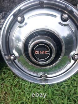 Set Of 4 OEM GMC Hubcaps Wheel Covers 15 Truck Suburban Jimmy Sierra Hub Caps