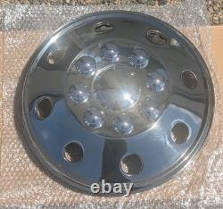 Set Of Four 16.5 Stainless Steel Wheel Cover Simulated Lug RV Truck Hubcap