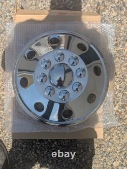 Set Of Four 16.5 Stainless Steel Wheel Cover Simulated Lug RV Truck Hubcap