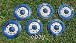 Set of 6 1957-1959 Ford Fairlane Galaxie 10.5 Custom Hub Caps Hubcaps 1958 4
