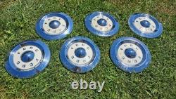 Set of 6 1957-1959 Ford Fairlane Galaxie 10.5 Custom Hub Caps Hubcaps 1958 4