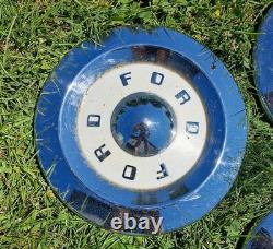 Set of 6 1957-1959 Ford Fairlane Galaxie 10.5 Custom Hub Caps Hubcaps 1958 4