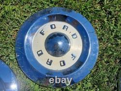 Set of 6 1957-1959 Ford Fairlane Galaxie 10.5 Custom Hub Caps Hubcaps 1958 4